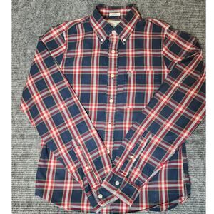 Abercrombie & Fitch Mens L Plaid Muscle Long Sleeved Collard Button Up
